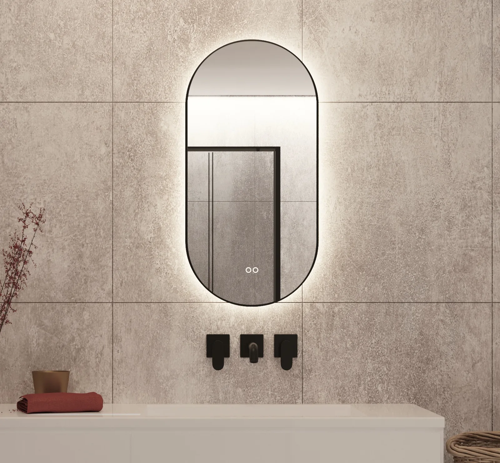 moderne-spejl-med-led-lys-fra-varm-til-kold-farve-lys-daemper-og-dugfri-40x80-cm-8-8040-40-8