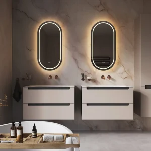 Opera-4 Oval Phantom Mirror med selektiv belysning og anti-dug