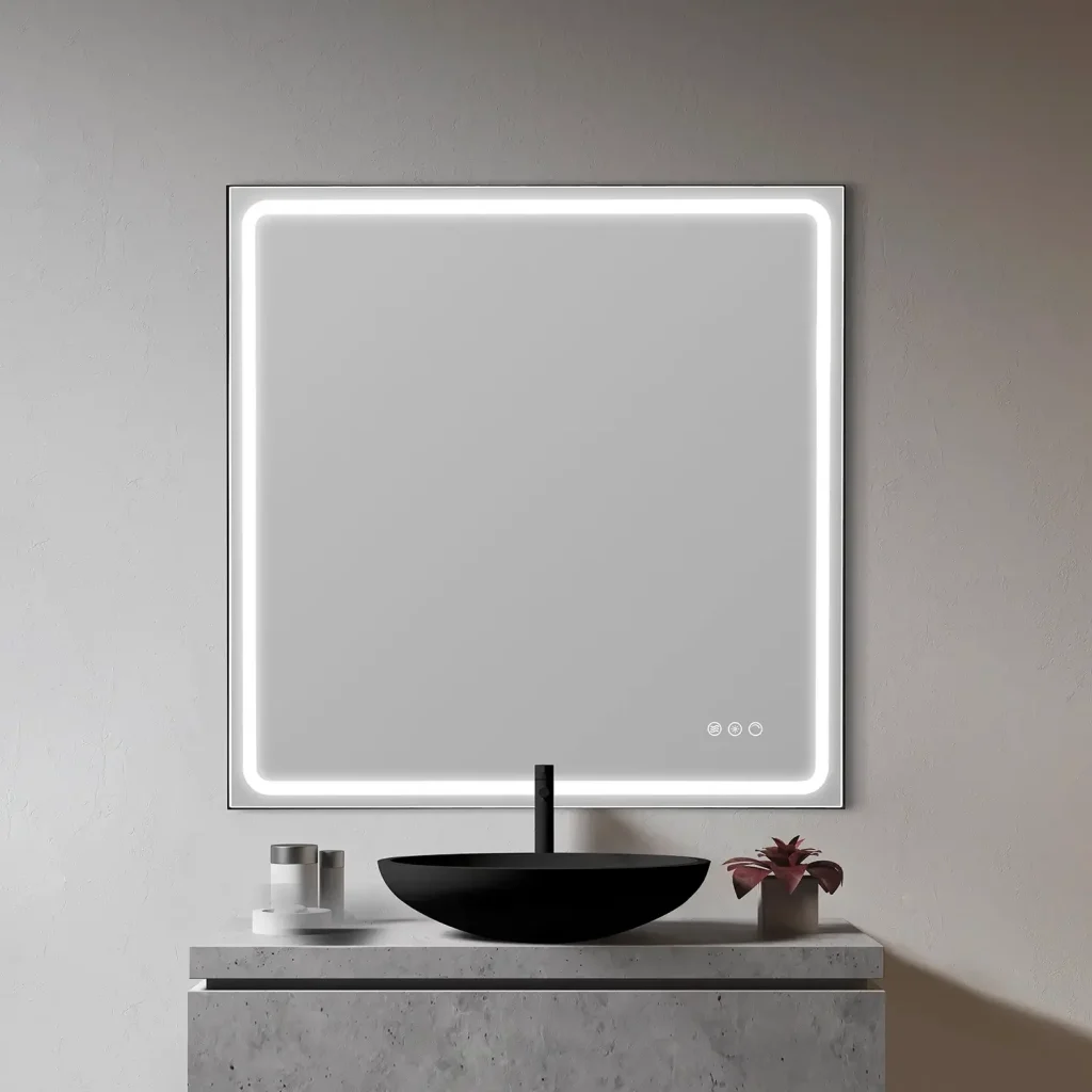 Sif spejl med antidug og farvetemperatur fra 3000-5700K 80x80